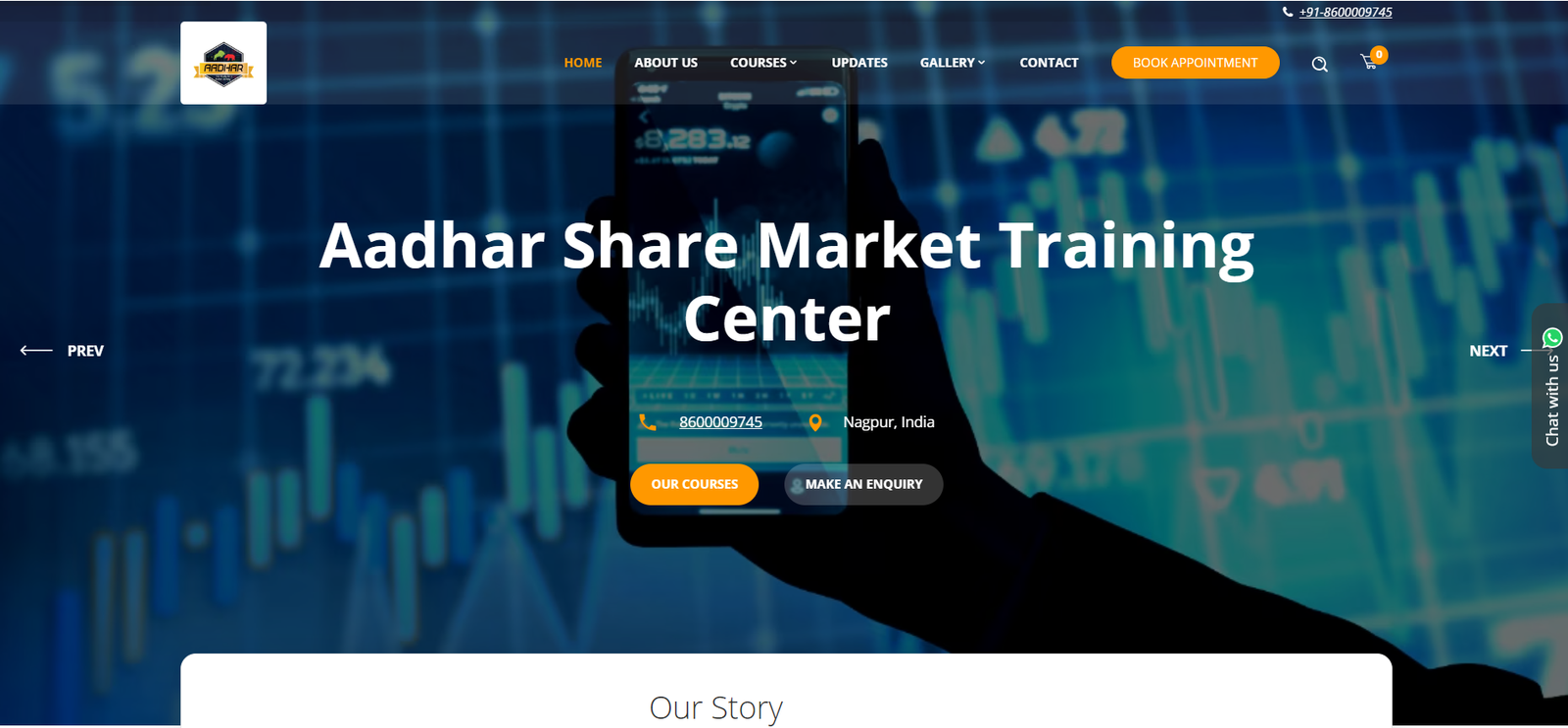 Aadhar Share Market Training Center web